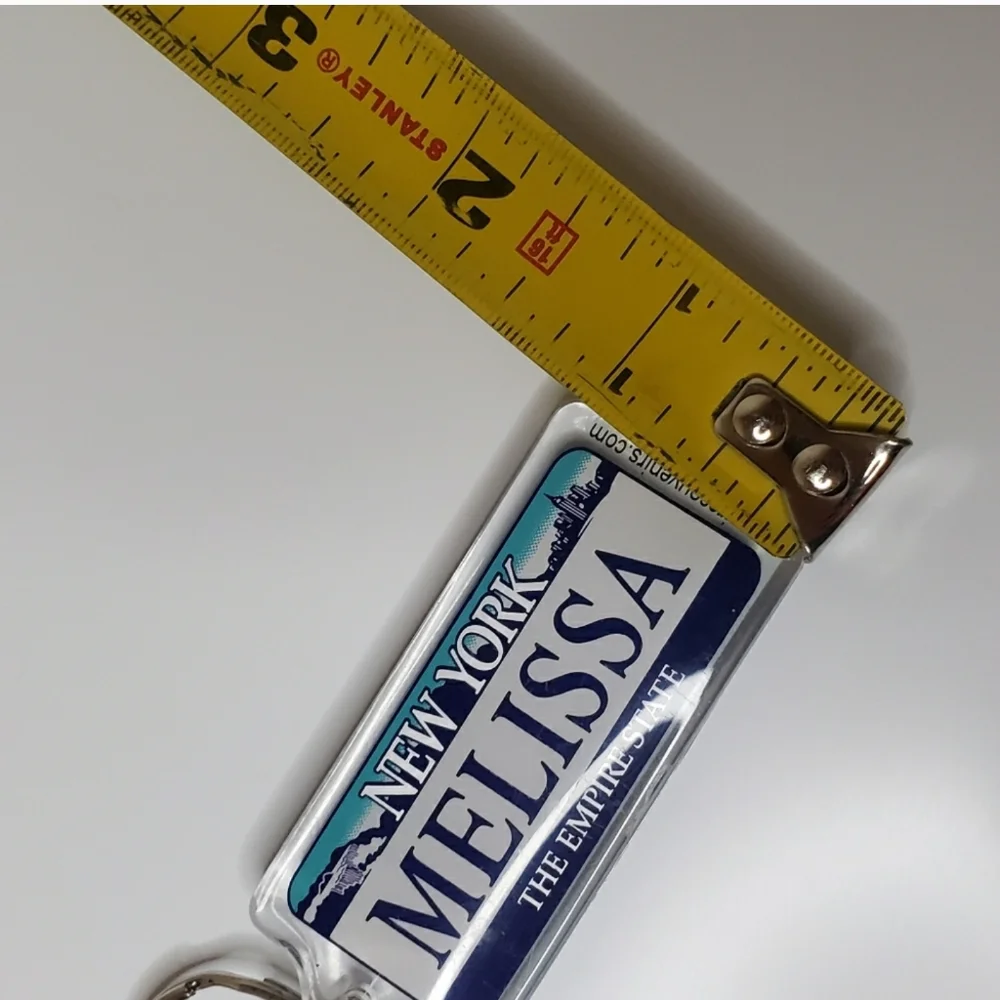 Melissa New York License Plate Keychain Personal Name Keychain
